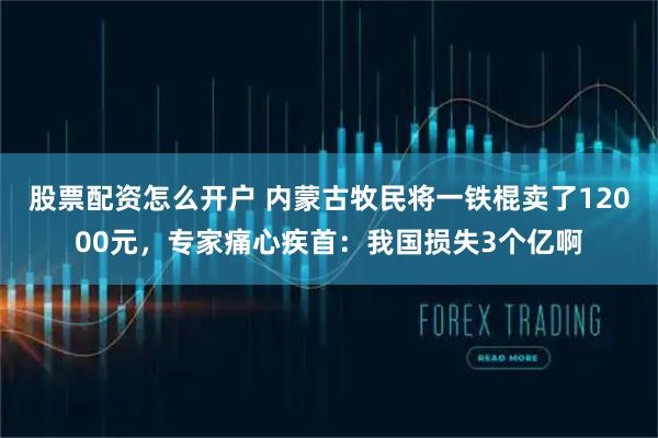 股票配资怎么开户 内蒙古牧民将一铁棍卖了12000元，专家痛心疾首：我国损失3个亿啊