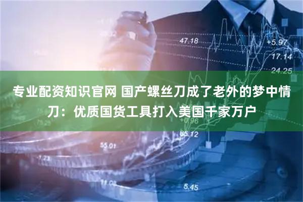 专业配资知识官网 国产螺丝刀成了老外的梦中情刀：优质国货工具打入美国千家万户