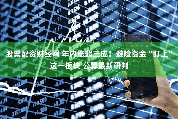 股票配资财经网 年内涨超三成！避险资金“盯上”这一板块 公募最新研判