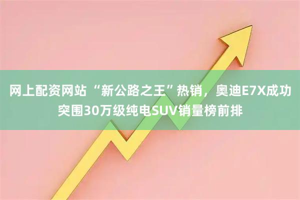 网上配资网站 “新公路之王”热销，奥迪E7X成功突围30万级纯电SUV销量榜前排